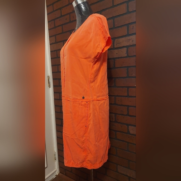 Sandwich Bright Orange Short Sleeves Dress - Picture 2 of 13